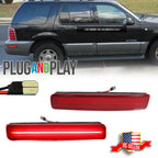 2X Rear Bumper Red LED Side Marker Lights for Mercury Mountaineer (2002–2010)