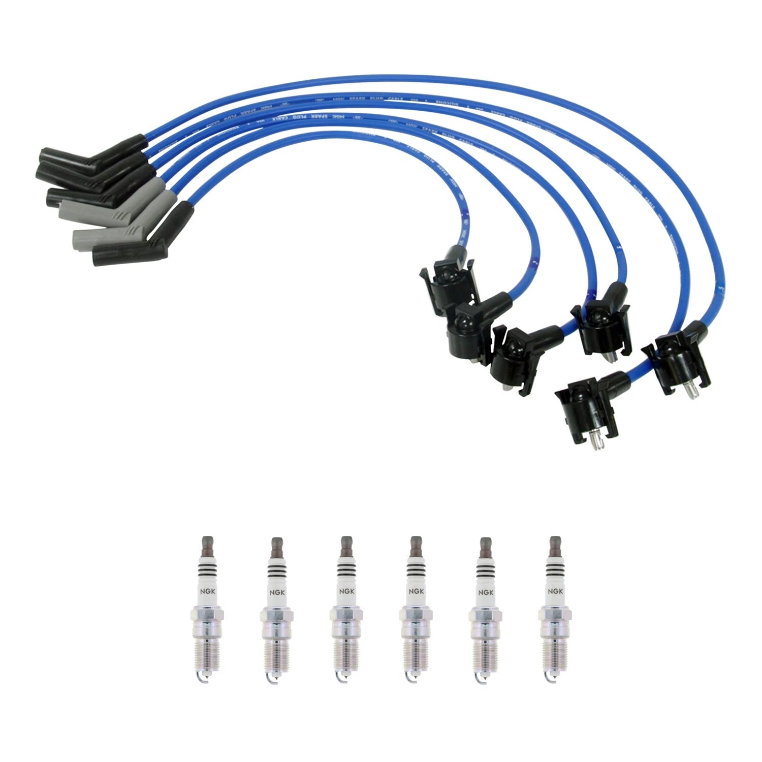 Set of 6 NGK Iridium IX Spark Plugs & Wire Set for Ford Ranger Mazda B3000 (1998–2009)