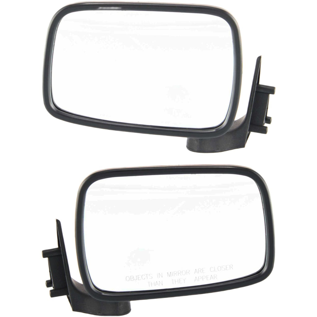 Set of 2 Manual Mirrors for Mazda B2200 (1987–1993) Chrome Folding