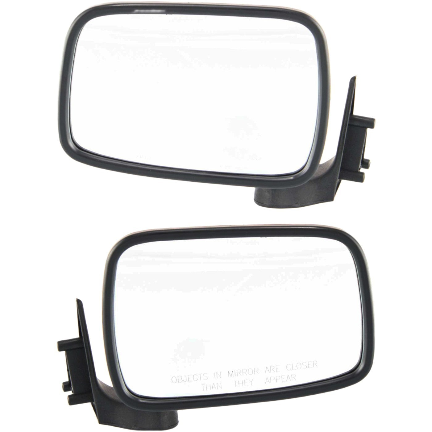 Set of 2 Manual Mirrors for Mazda B2200 (1987–1993) Chrome Folding