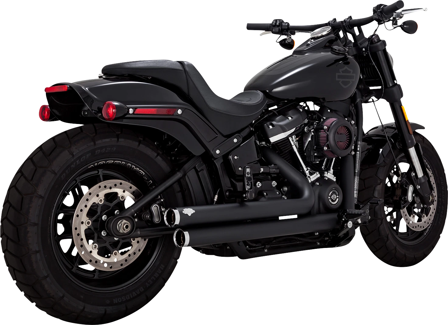 Vance & Hines Big Shots Black Exhaust for Harley Softail Dyna (2018–2024)