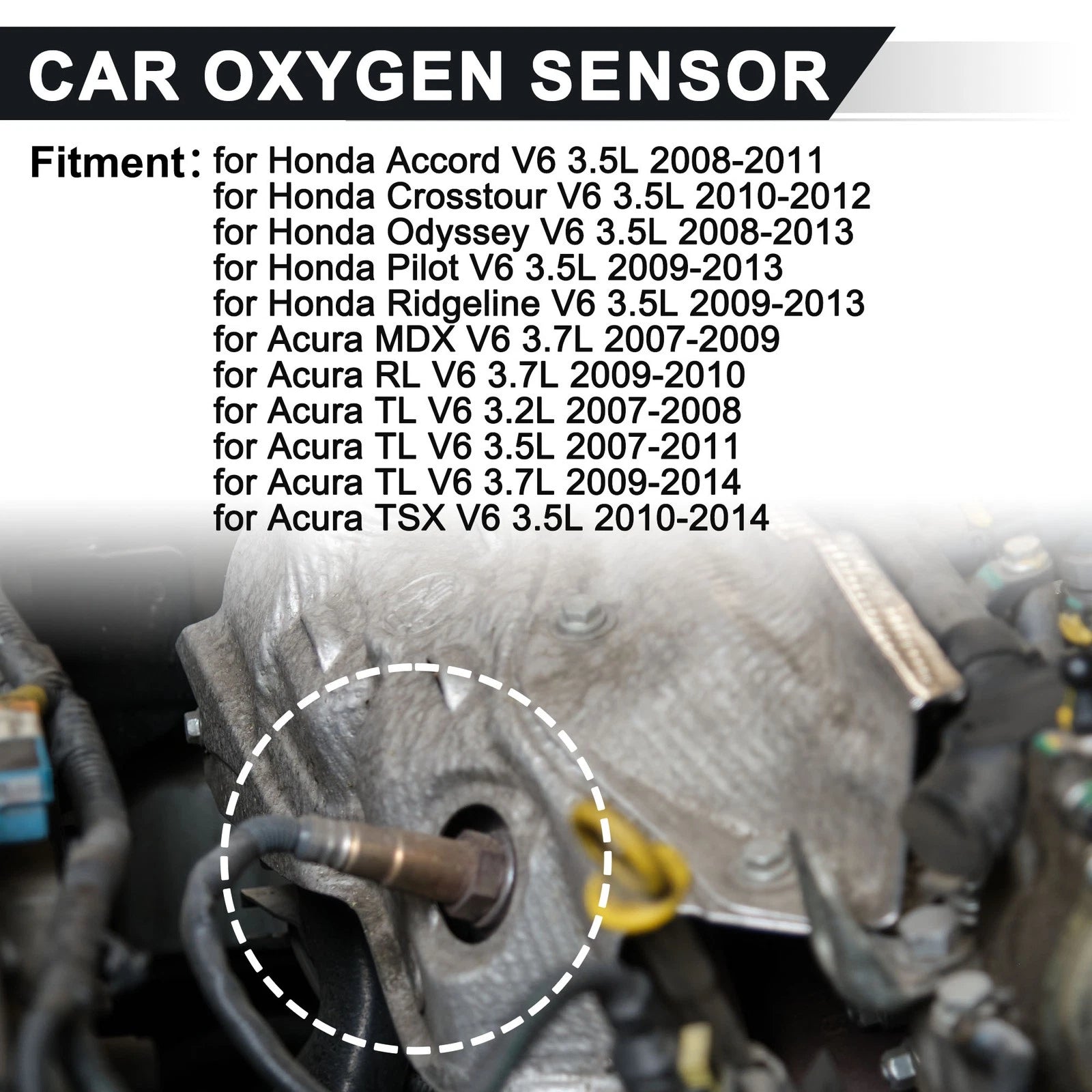 2X Downstream Oxygen Sensor for Honda Accord V6 3.5L (No. 25024785)