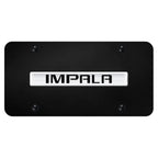 Chrome Name on Black License Plate - Officially Licensed for Chevrolet Impala