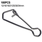 Fishing Snaps Lure Connector Rings Pack of 100 Stainless Steel Swivels