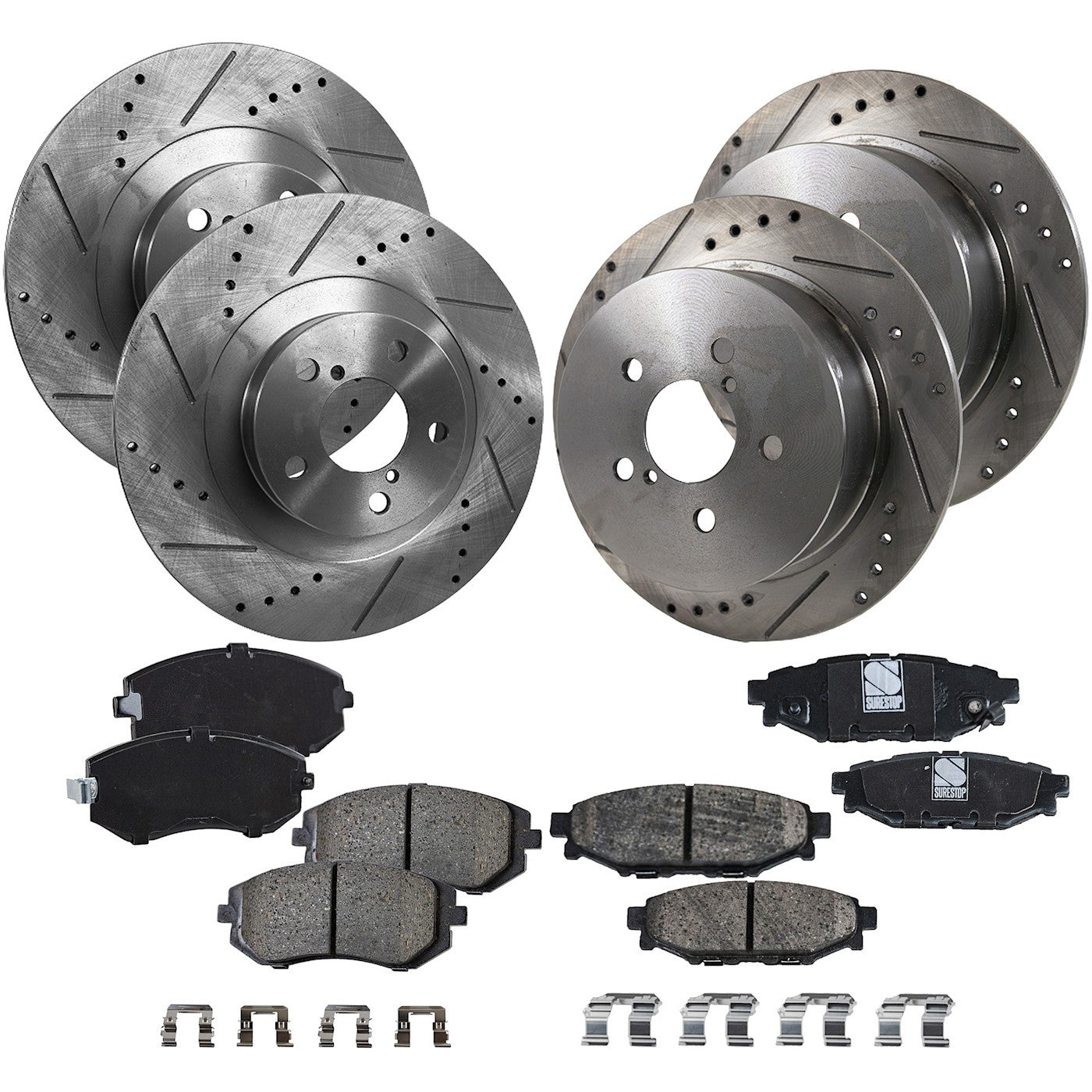 Brake Disc Rotors and Pads Kit for Subaru Outback (2005–2009)