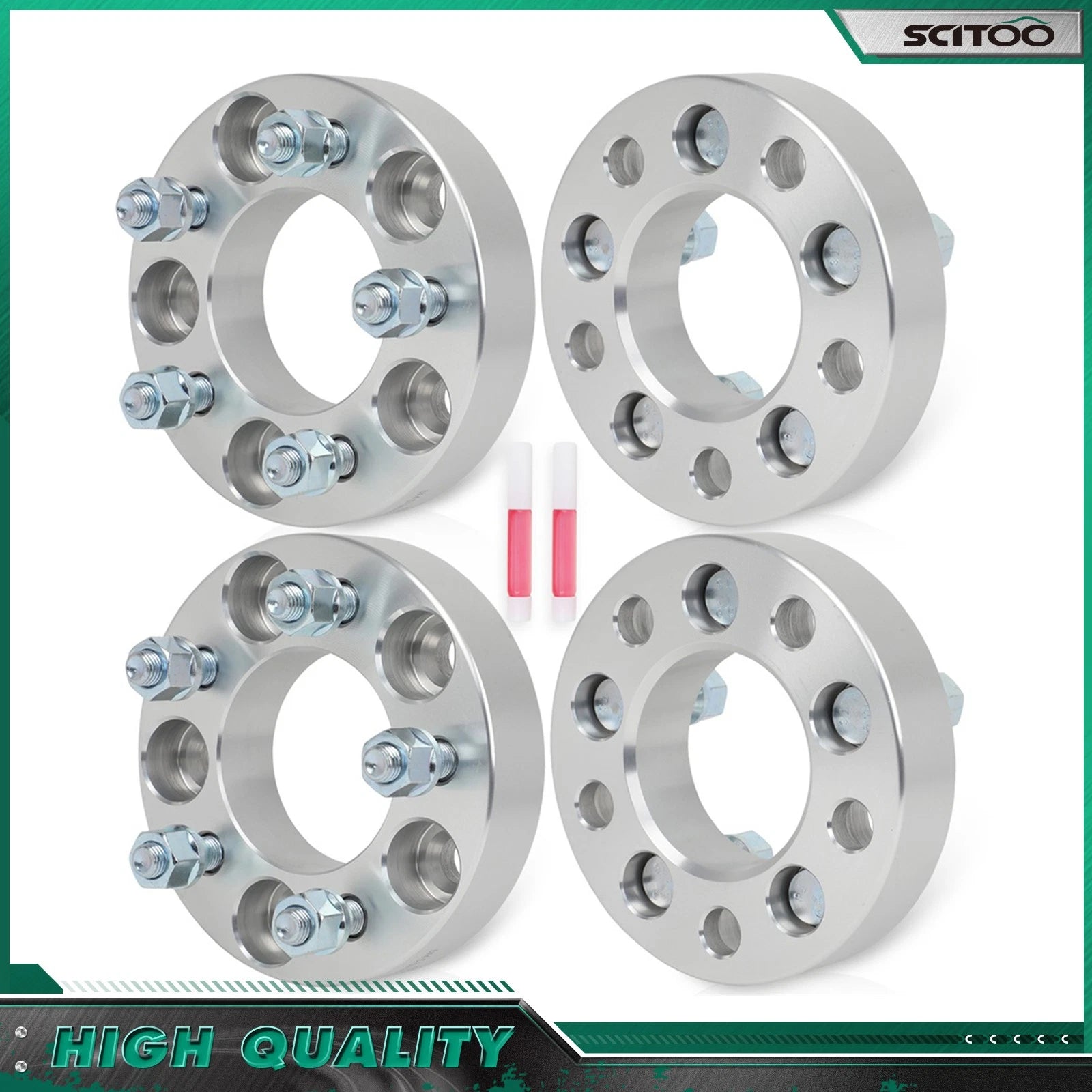 4X 1.25" Wheel Adapters 5x114.3 to 5x108 for Honda Accord Civic CR-V