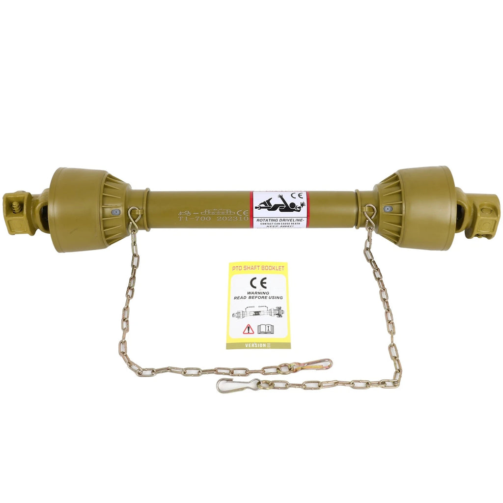Complete PTO Driveshaft 1-3/8"x6 Spline 540 RPM with Safety Clutch for Universal