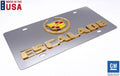 Licensed Emblem Mirror License Plate 3D Gold for Cadillac Escalade (2015–2020)