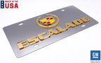 Licensed Emblem Mirror License Plate 3D Gold for Cadillac Escalade (2015–2020)