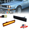 Smoked Lens Amber LED Side Marker Lights for BMW E30 E34 (1982–1996)