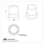 Lug Nut Covers Chrome Push On Set for 33mm Wheels (2005–2015)