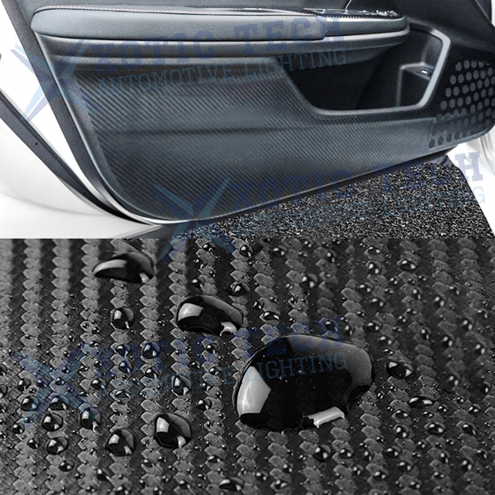 Carbon Fiber Door Mat Protector Stickers for Honda Civic (2016-2021)