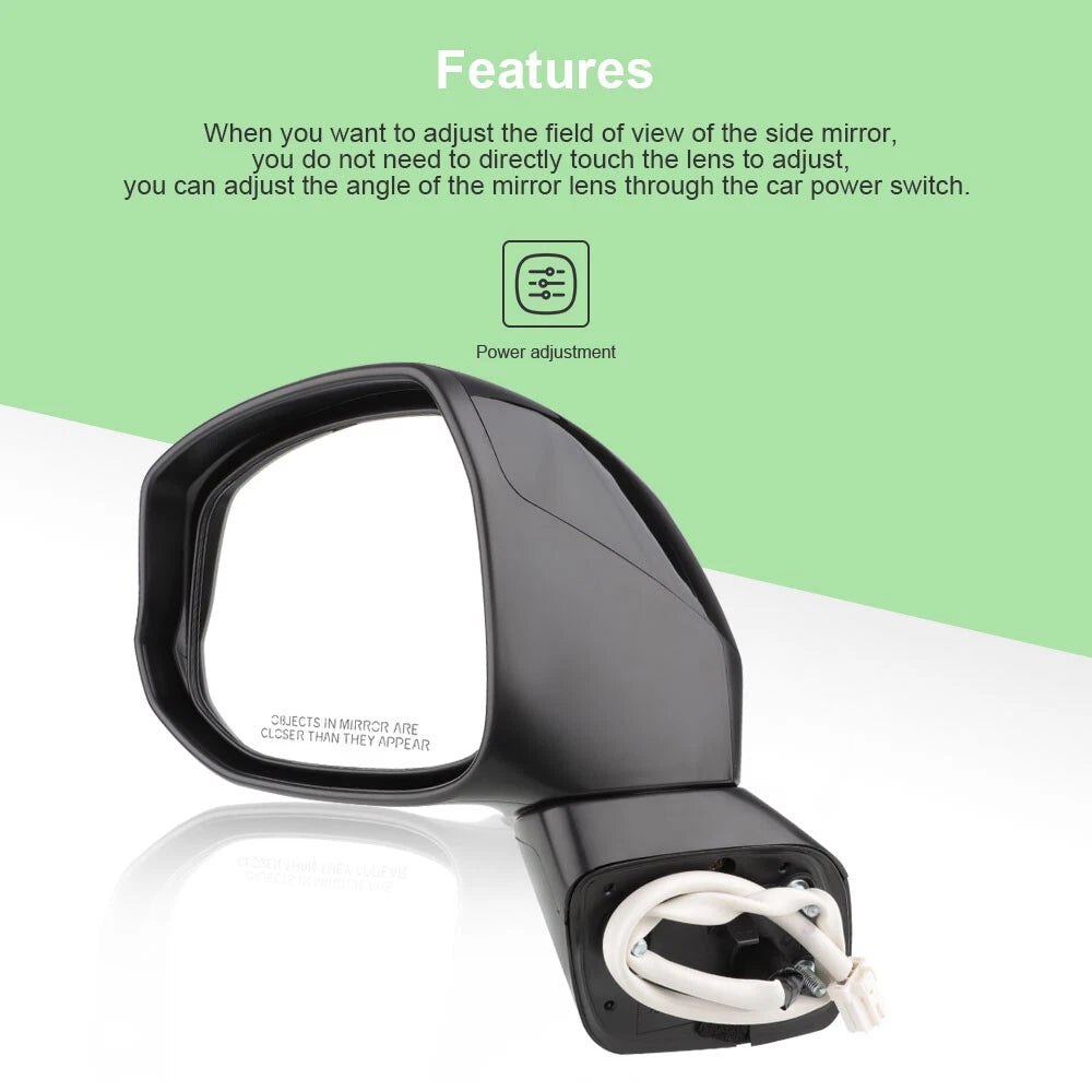Driver Side Power Mirror 3Pin for Honda Civic (2012–2014) Textured Black