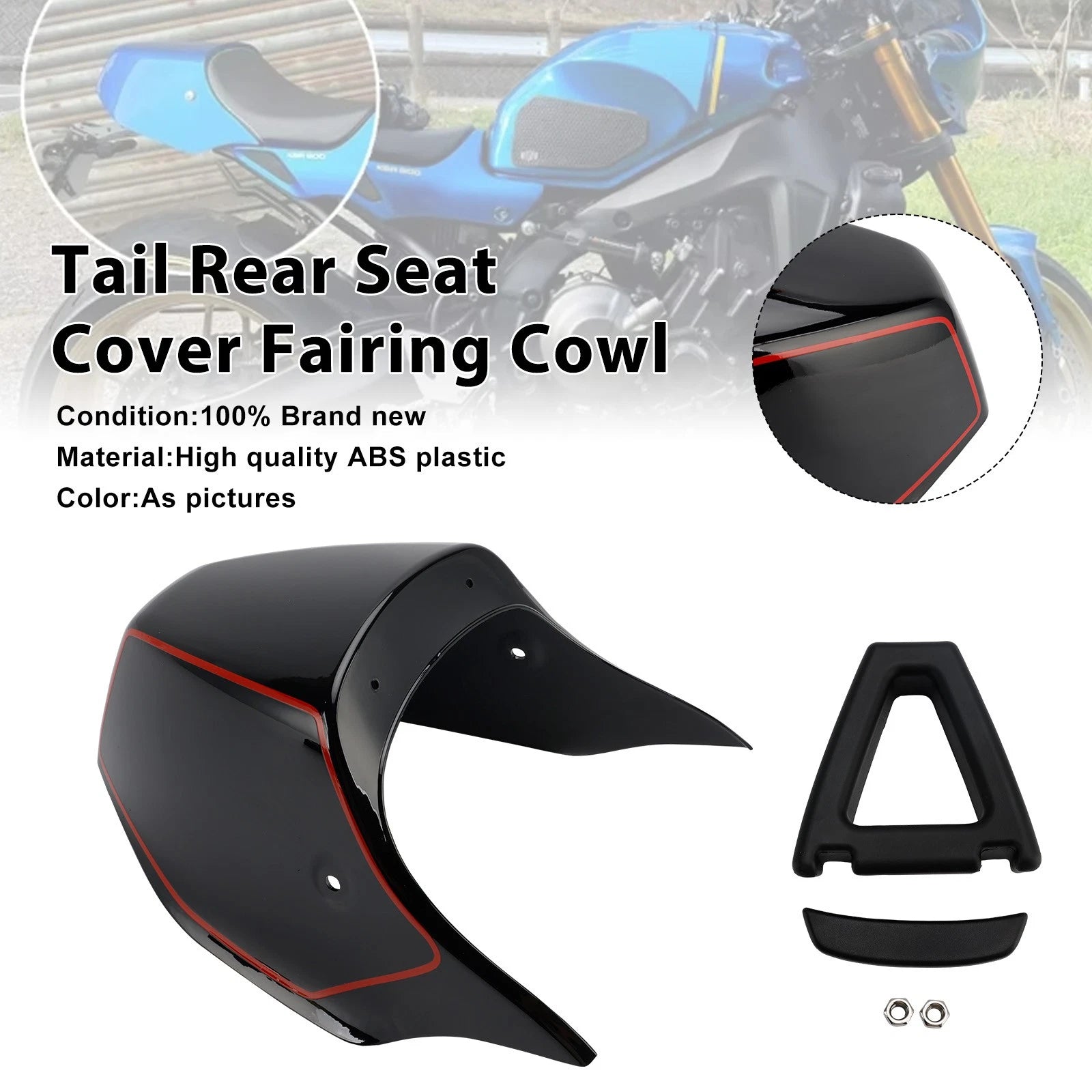 Rear Tail Pillion Seat Fairing Cover for Yamaha XSR900 (2022–2025) Black