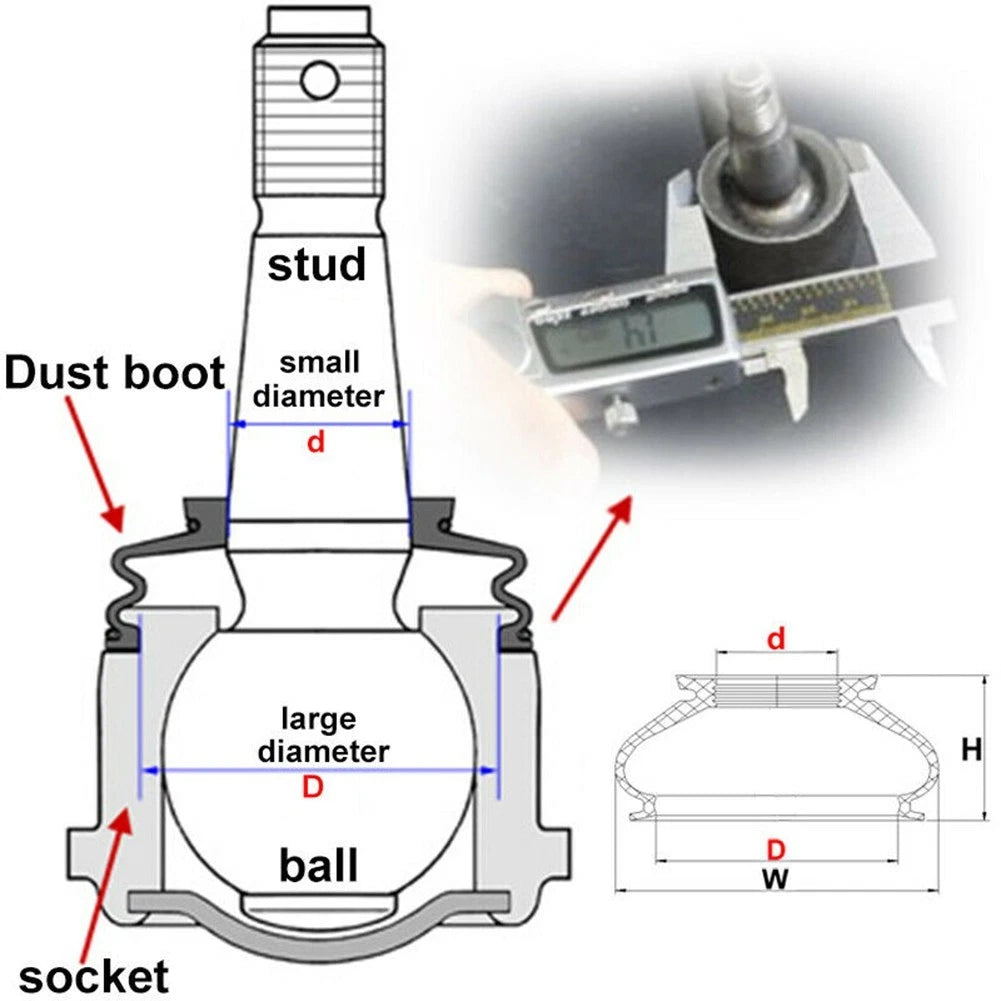 Dust Boot Covers for Car Control Arm (10, 25, 25mm)