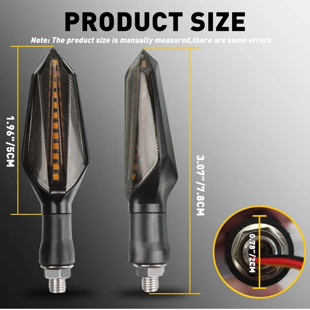 2X Dynamic Turn Signal Lights for Mini Motorcycle (Universal)