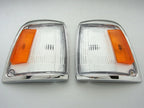 Chrome Indicator Corner Lights for 88-97 Toyota Hilux LN100 2 x 2WD