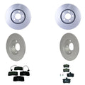 Set of 4 Hella Front Rear Rotors Low-Met Disc Brake Pad Kit for A8 Quattro (2000)