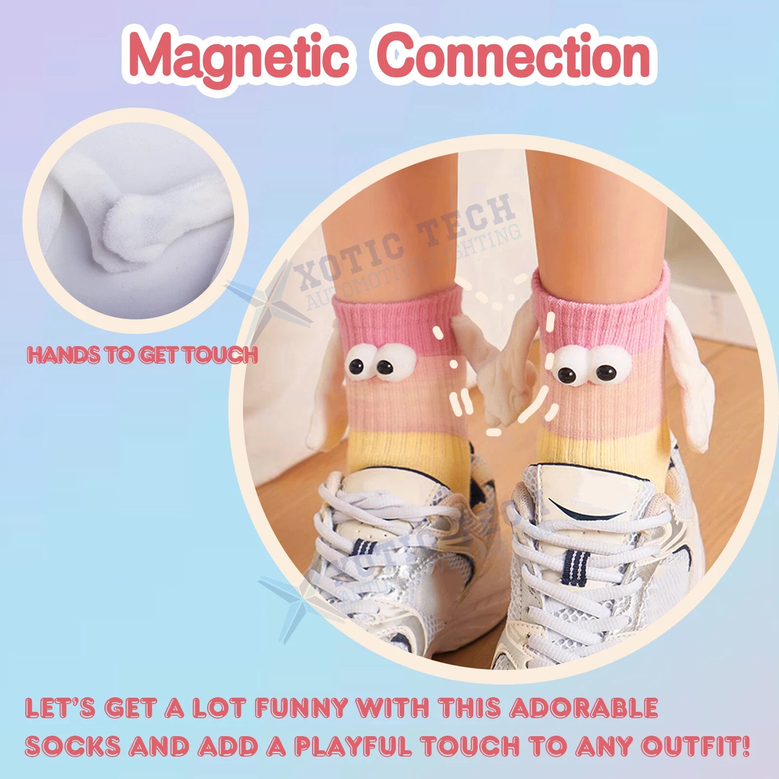 Yellow Holding Hands Socks for Universal (-)