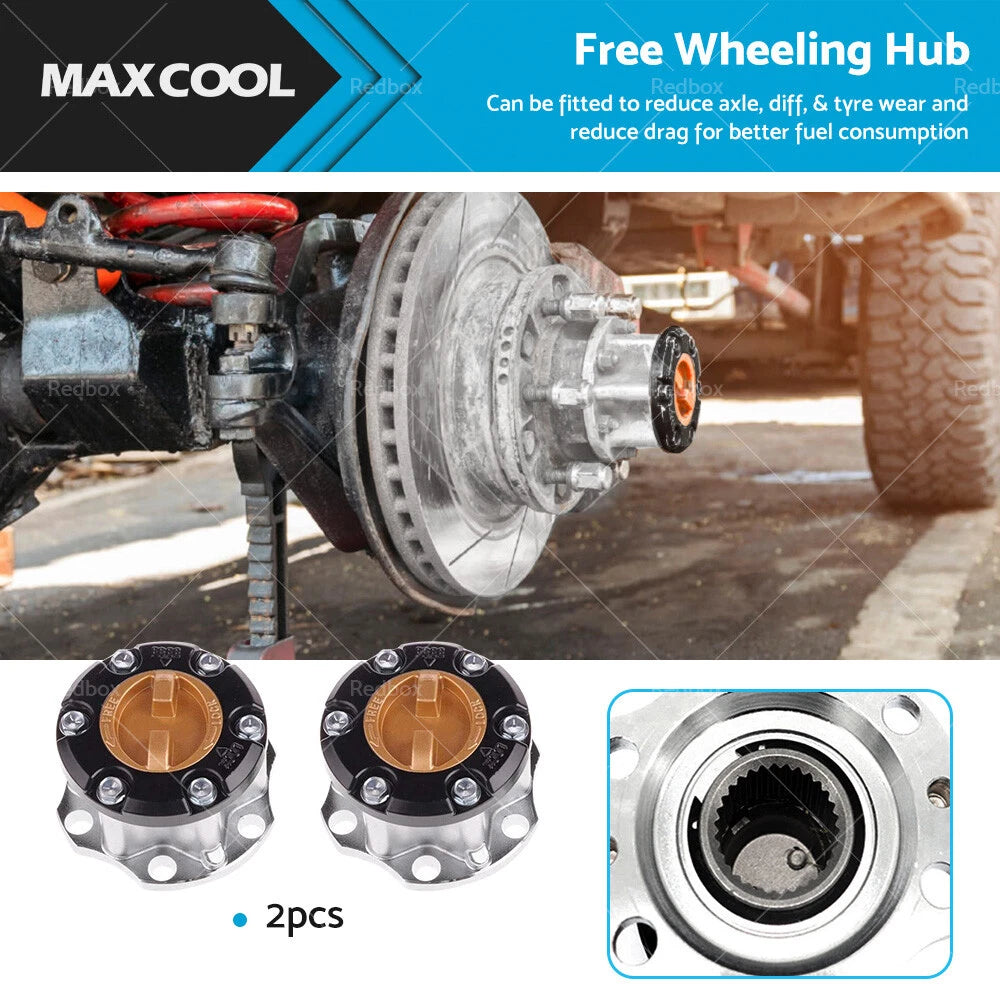 2X Free Wheeling Hubs for Toyota Landcruiser 76 78 79 105 (1998–2017)