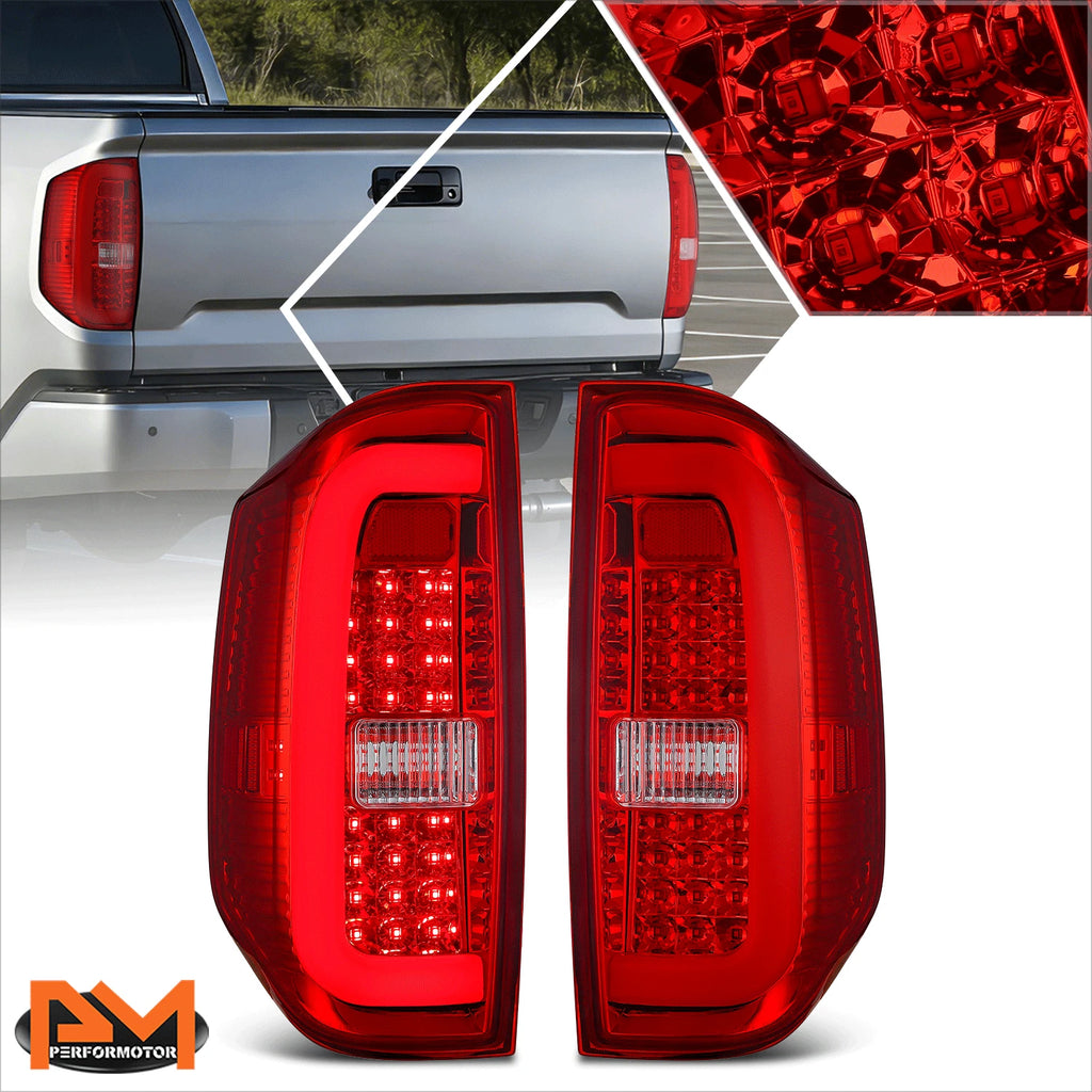 3D LED Tube Bar Tail Light for Tundra (2014–2021) - Red Housing