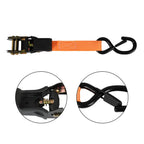 Set of 4 Cargo Control Ratchet Tie Down Straps for Various Models (15 FT)