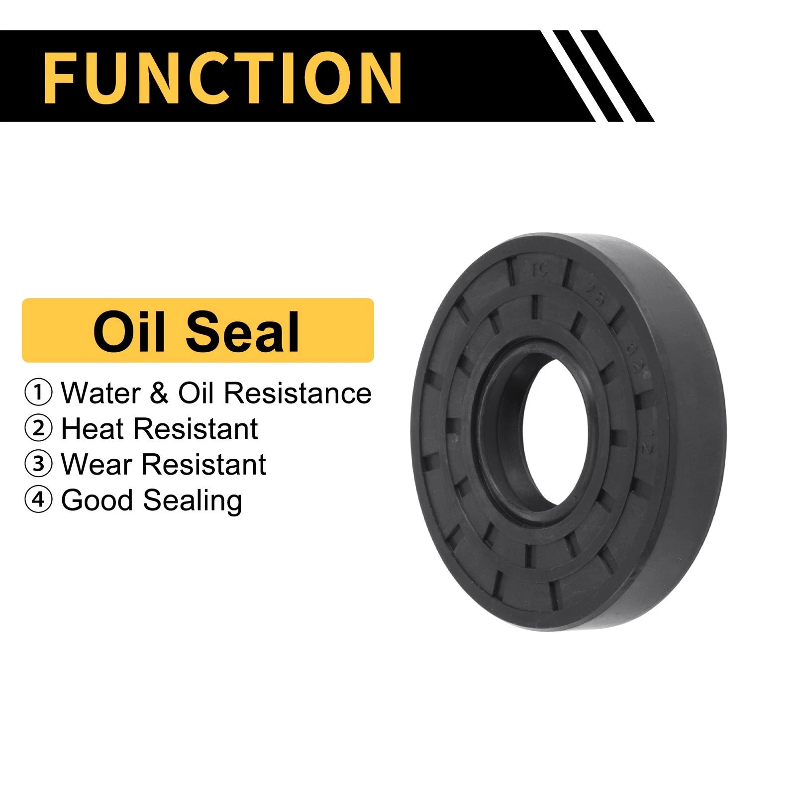 Set of 5 Oil Seal Rotary Shaft Seal NBR Rubber 25x62x12mm