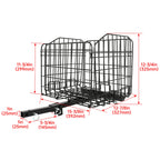 Folding Rear Basket for Mobility Scooters Power Chairs (1" Hitch Receiver)