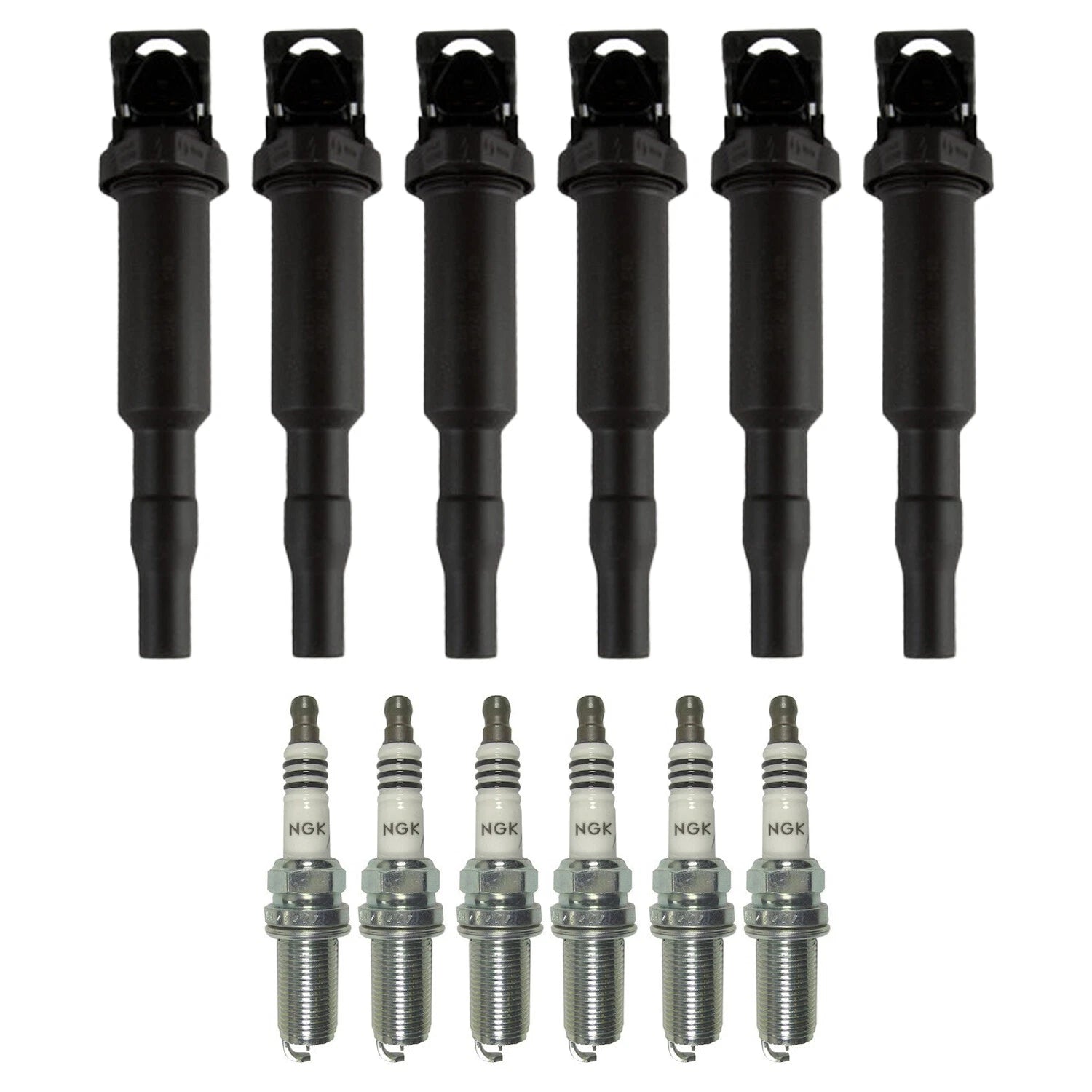 Set of 6 Ignition Coils & NGK Iridium IX Spark Plugs for BMW E82 E90 E60 E83 E85