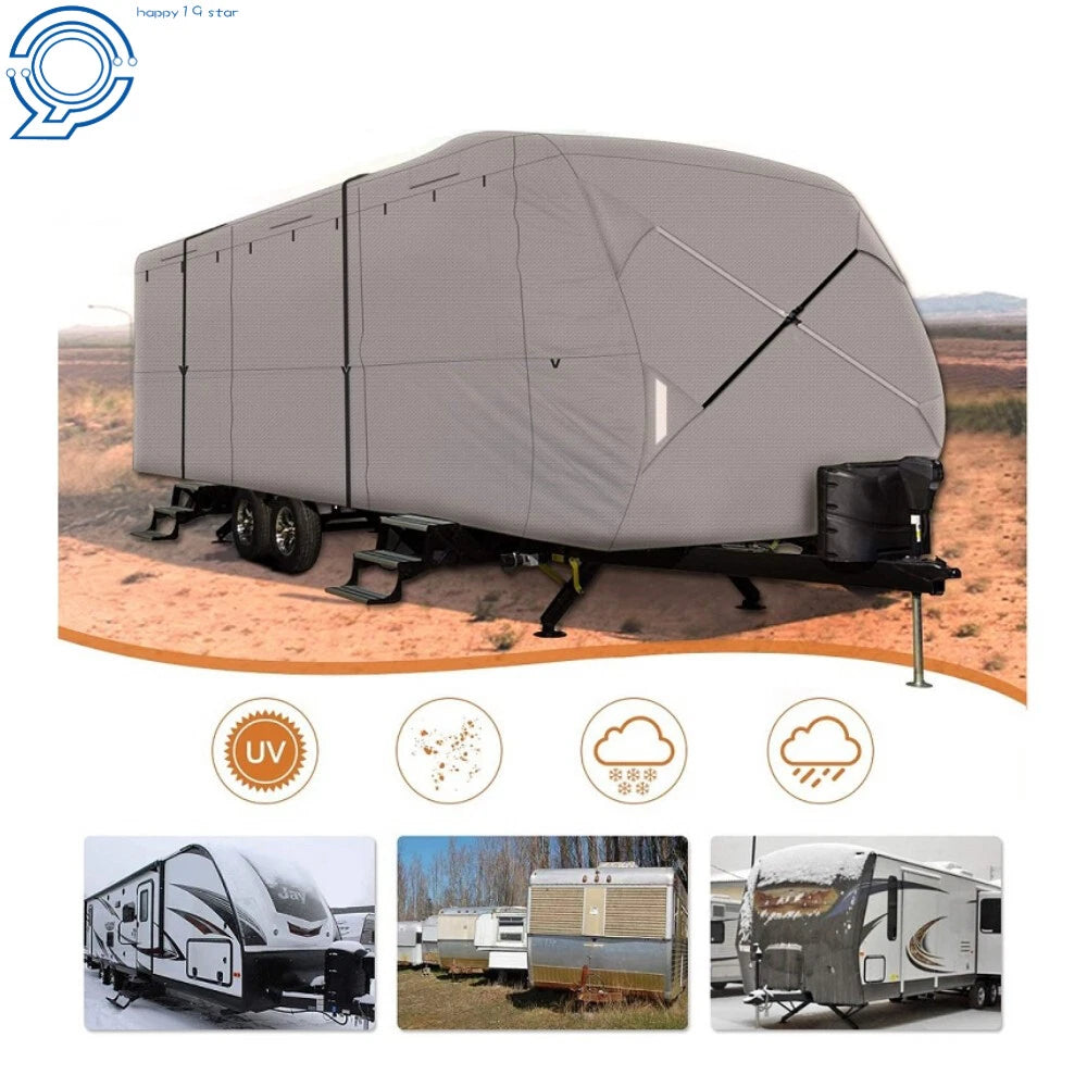 4-Ply Waterproof Travel Trailer Cover for RV 18'-20'