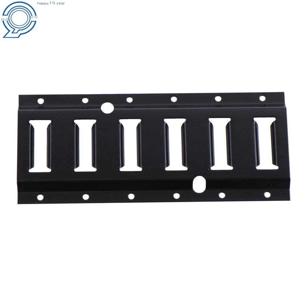 Set of 2 Black Powder-Coated Steel E Track Tie Down Rails for E Track Systems