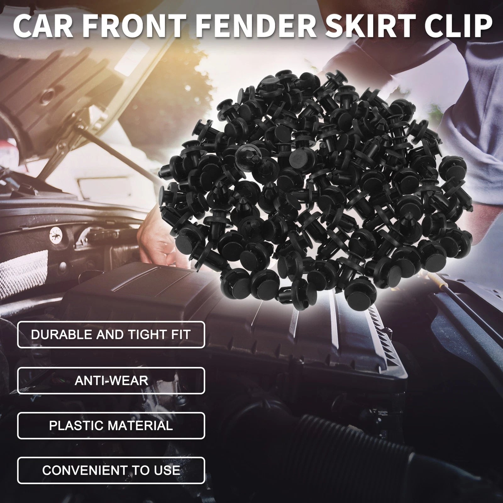 Set of 100 Front Fender Skirt Clips for Honda CR-V (1997–2020), CR-Z (2011–2016)