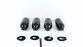 Set of 4 Black Ribbed Vinyl Boat Fender Bumpers 6.5" x 23"