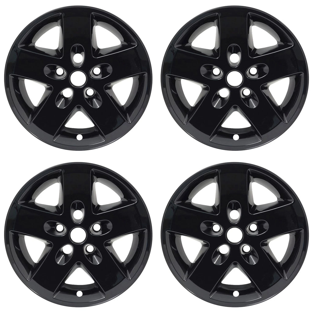 17" Gloss Black Wheel Skins for 2007-2018 Jeep Wrangler - UQSK0545