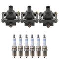 Set of 3 Ignition Coils & 6 Nickel Spark Plugs for Mercedes W140 R129 (1990–2002)