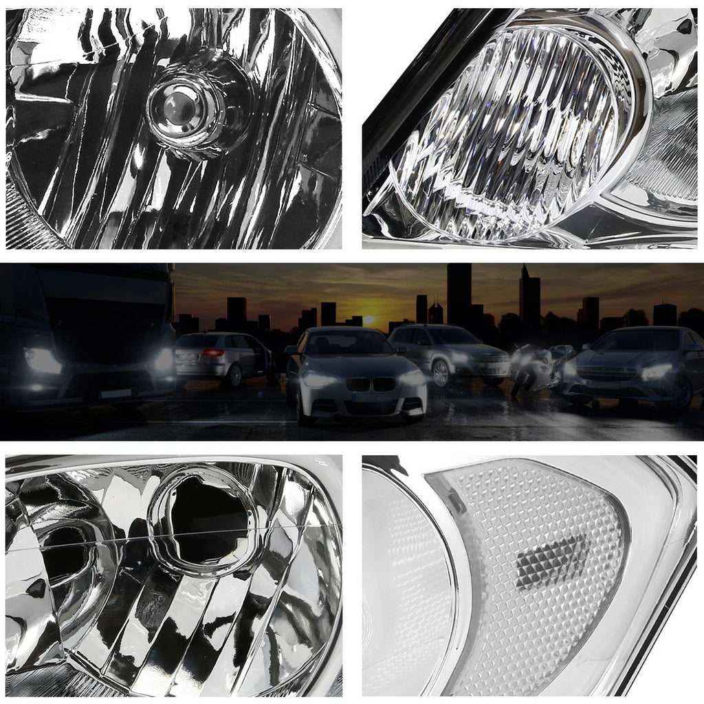 Chrome Housing Clear Corner Signal Headlights for Chevy Impala (2006–2016)