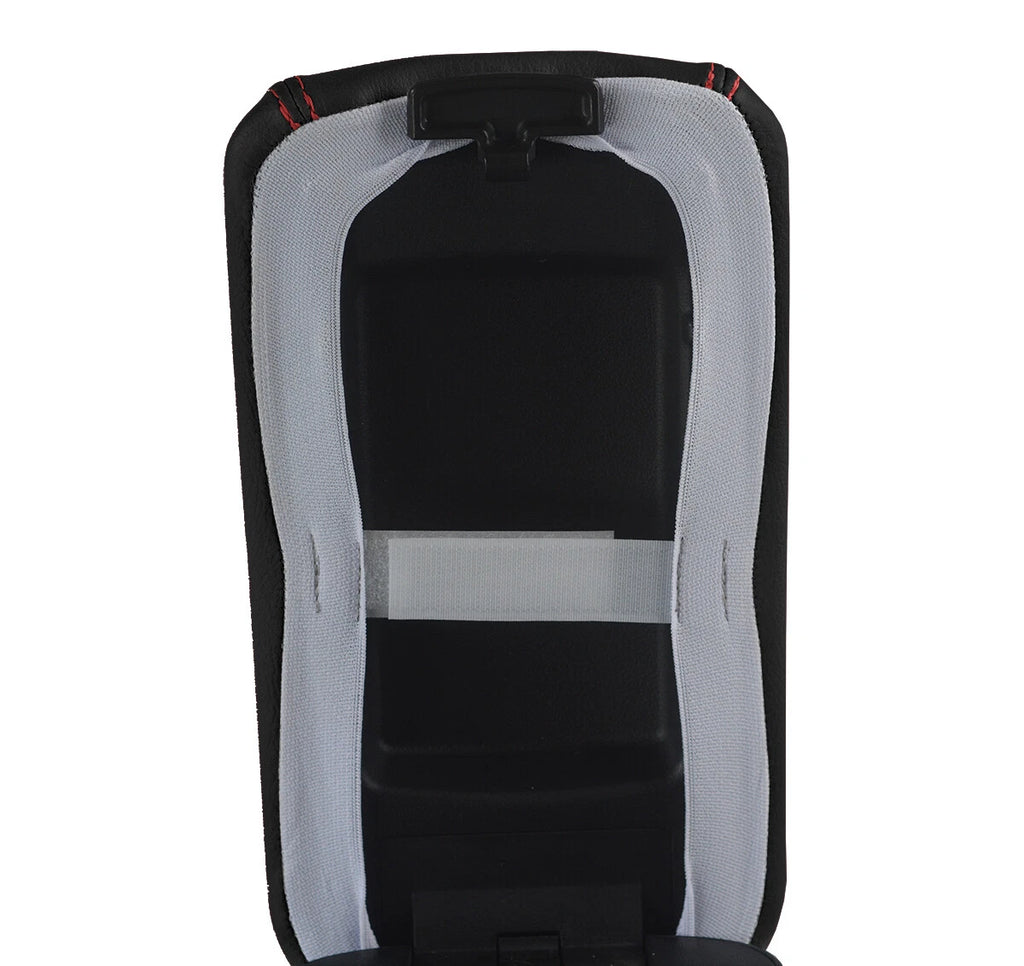 Armrest Cover for Kia Forte (2010–2013) Leather Red Stitch