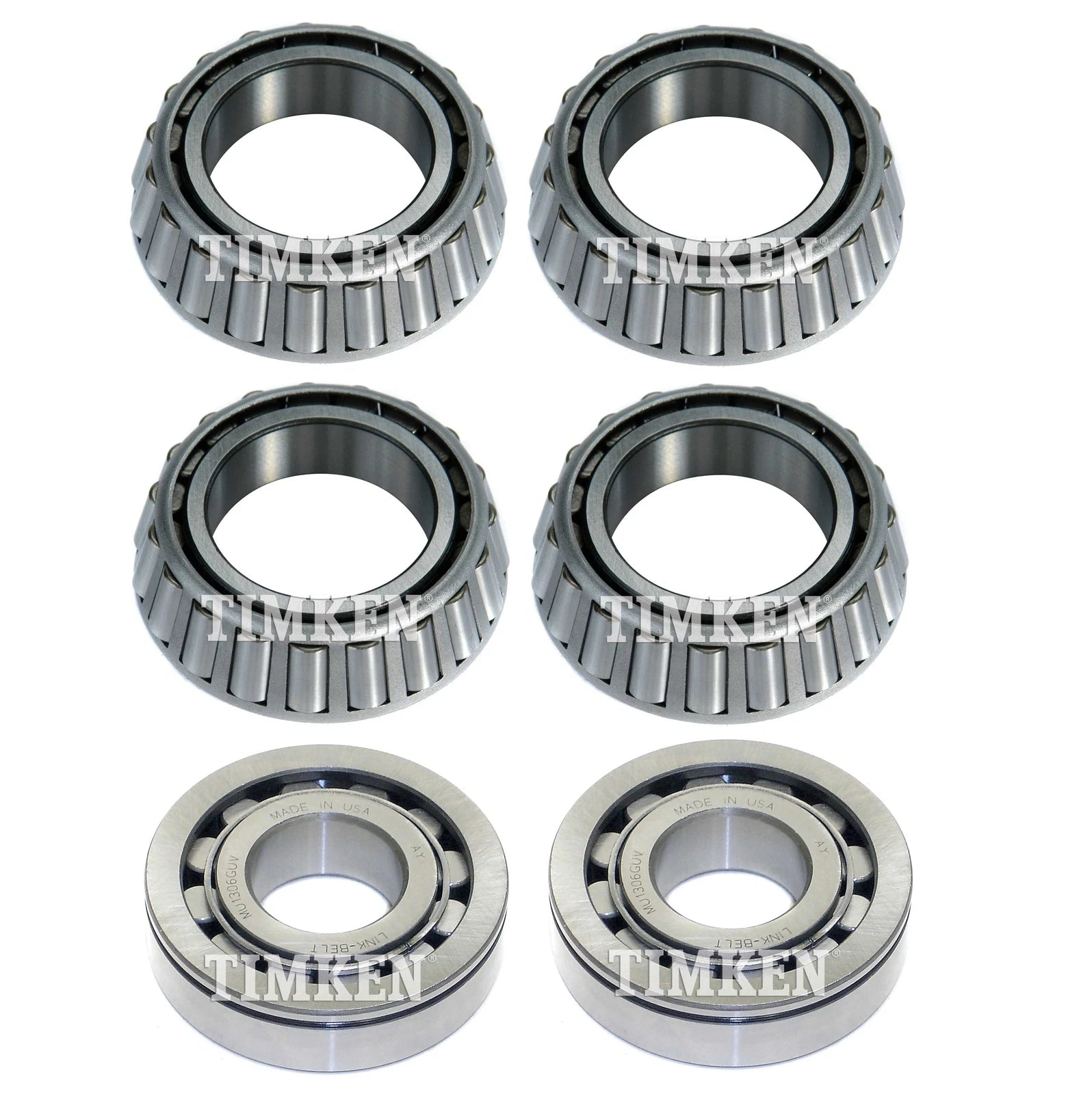 Set of 6 Rear Wheel Bearings Kit Timken for Dodge Ram 2500 4WD (1994–2001)