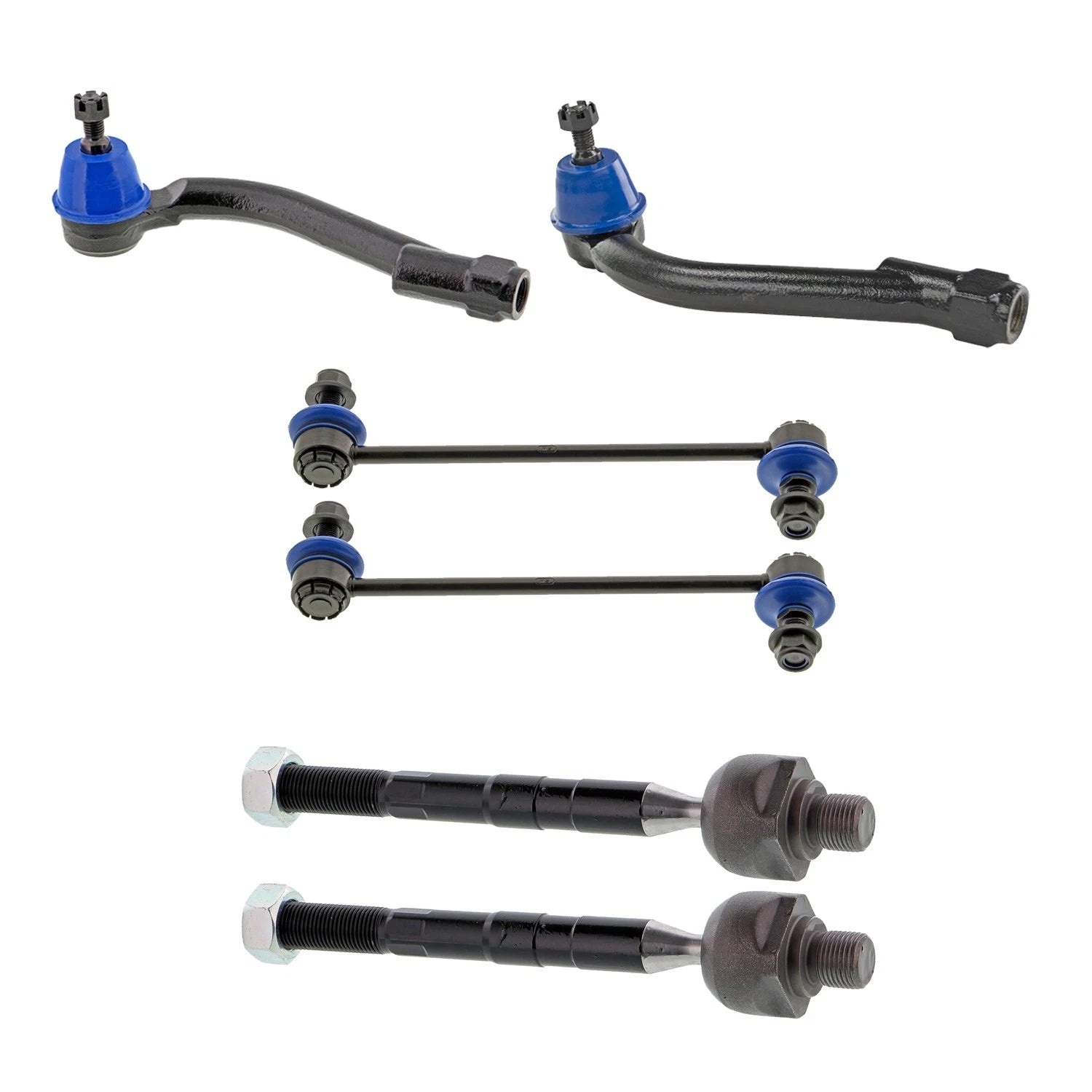 Set of 2 Mevotech Supreme Front Inner Outer Tie Rod Ends for Optima
