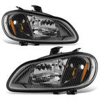 Headlight Assembly for Freightliner M2 106 112 (2003–2018) Black Housing Amber Lens