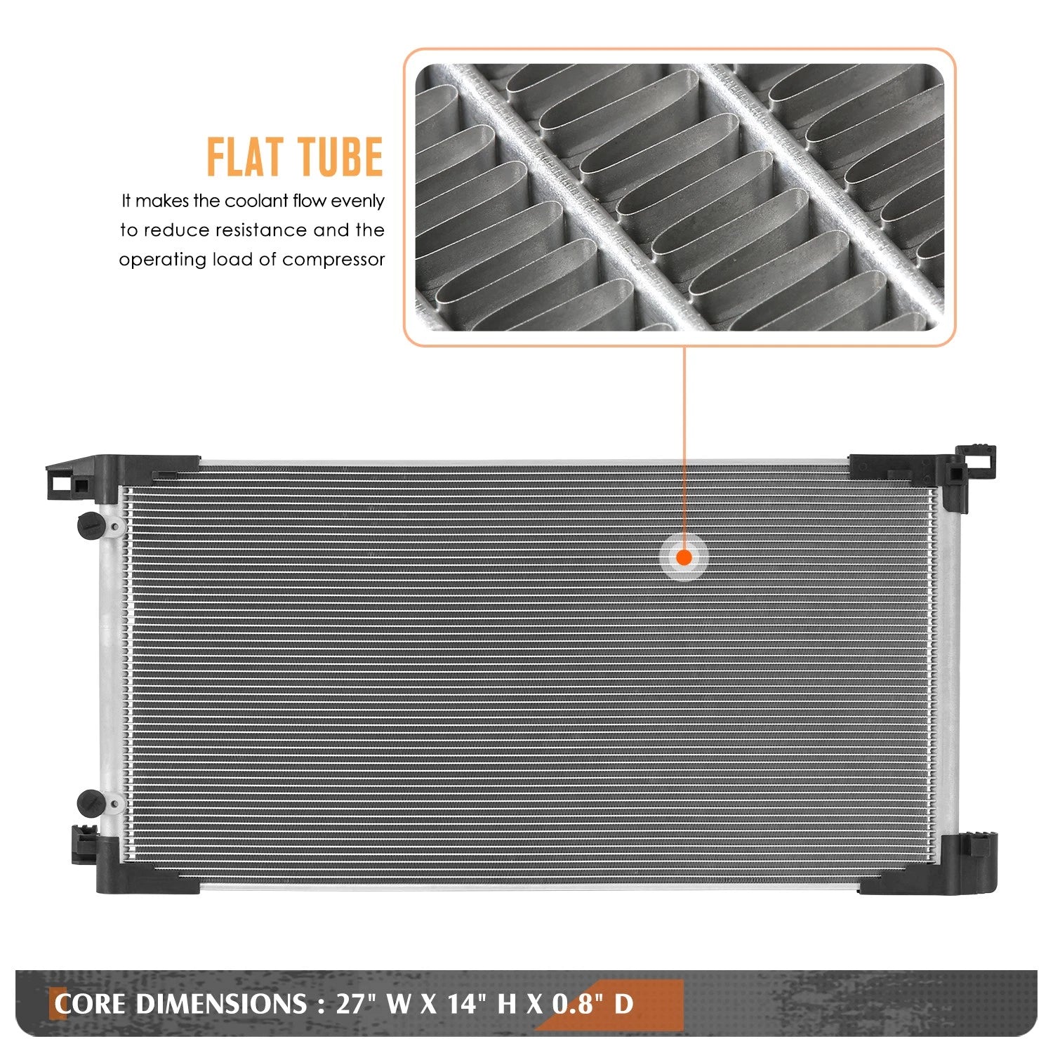 A/C Condenser for Toyota Prius Prime (2017–2022) Aluminum Core