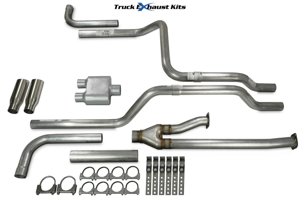2.5" Dual Exhaust Kit for Toyota Tundra (2014–2021) - Side Rolled Tip