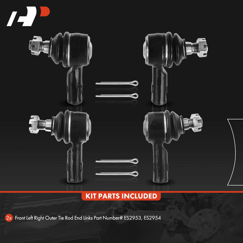 Set of 4 Inner & Outer Tie Rod Ends for Honda Passport (1994–1997)