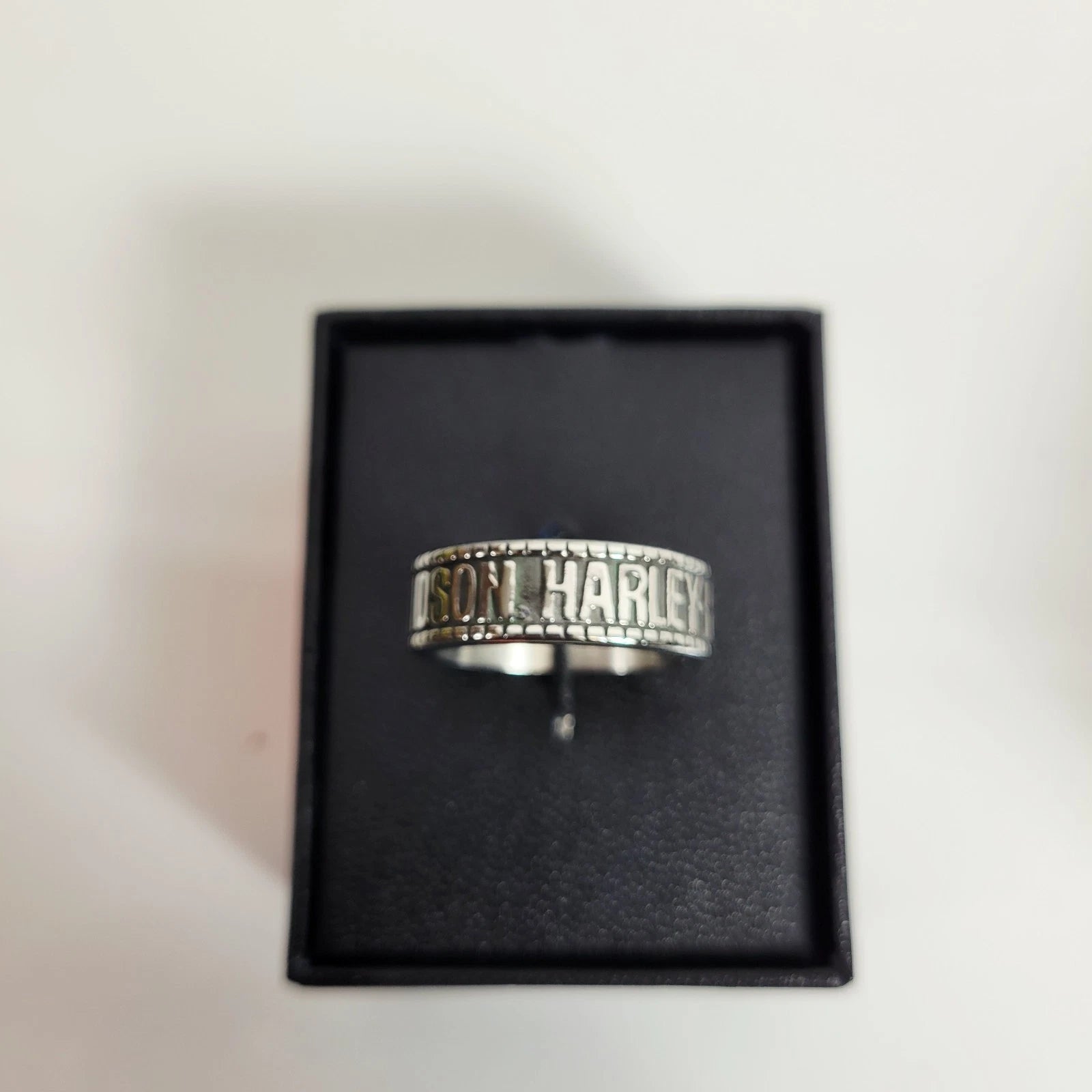 Engraved H-D Logo Ring for Harley-Davidson (Men's, Stainless Steel)