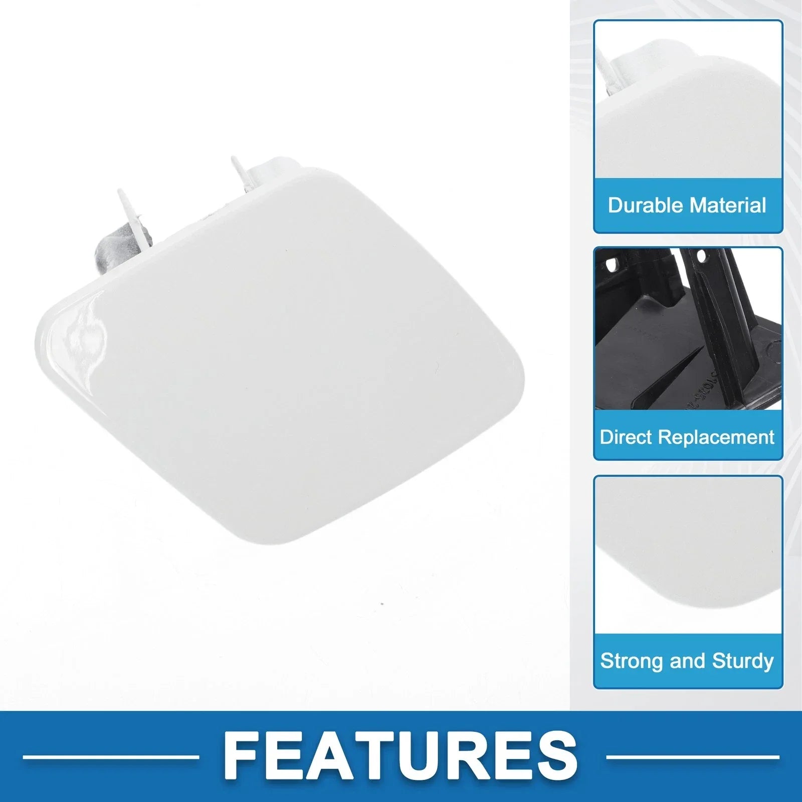 Front Right Bumper Headlight Washer Nozzle Cover Cap White for BMW 1 Series