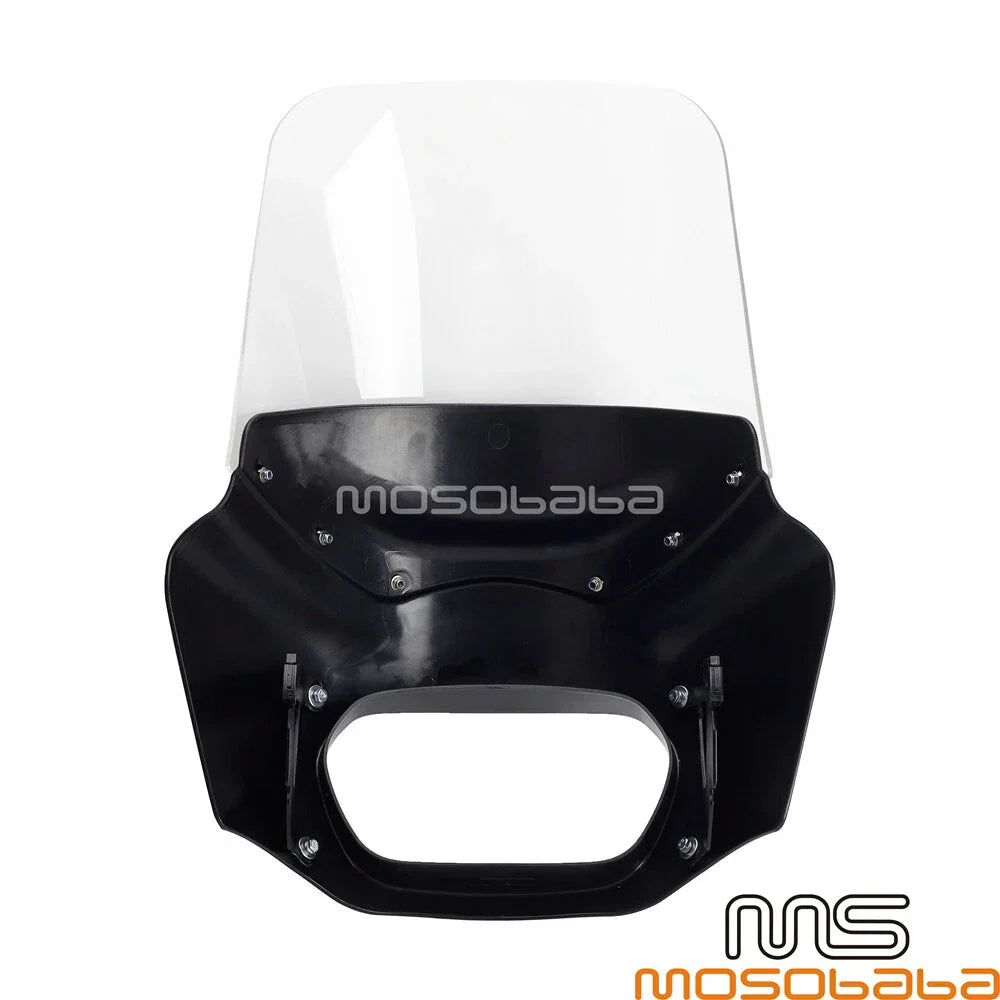 Headlight Fairing + Clear Windshield for Harley Softail Fat Bob (2018-2023)