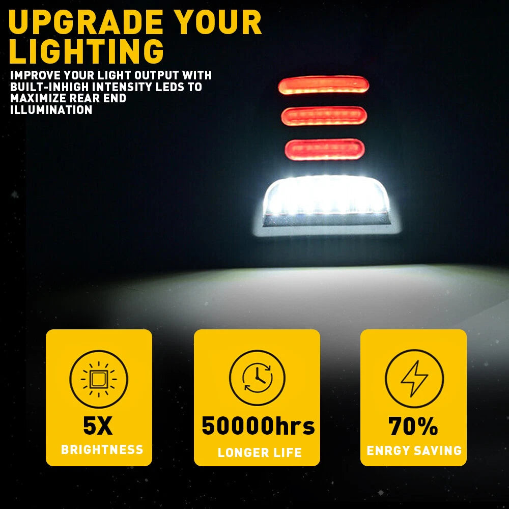 2X LED License Plate Light for Chevy Silverado GMC Sierra 1500 2500 (YYYY–YYYY)