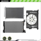 A/C Cooling Fan & Radiator & Condenser Kit for Toyota Corolla (2014–2017)