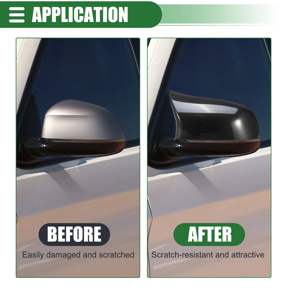 Set of 2 Rearview Mirror Covers for BMW F15 X5 F16 X6 (2014–2017) Black