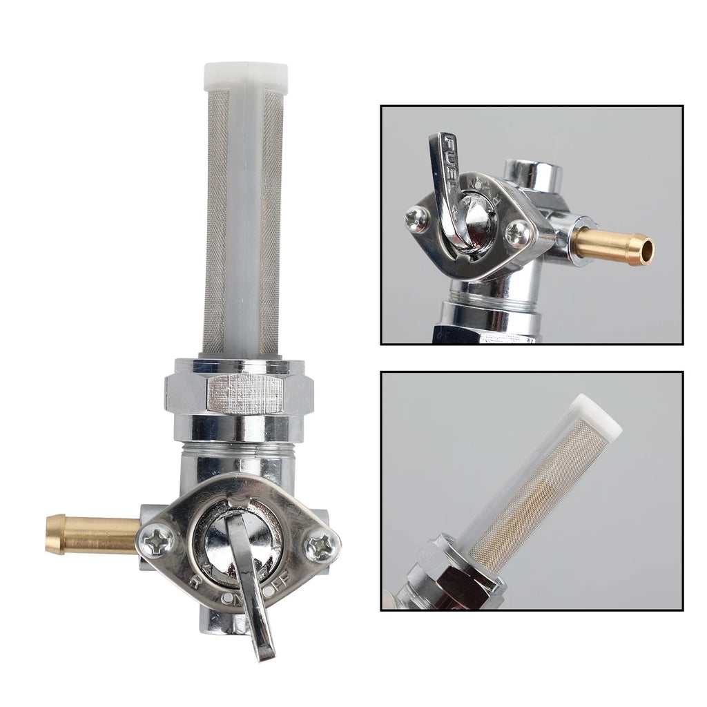 Fuel Valve Petcock Left Outlet for Sportster Big Twin (1975–Present) 13/16"